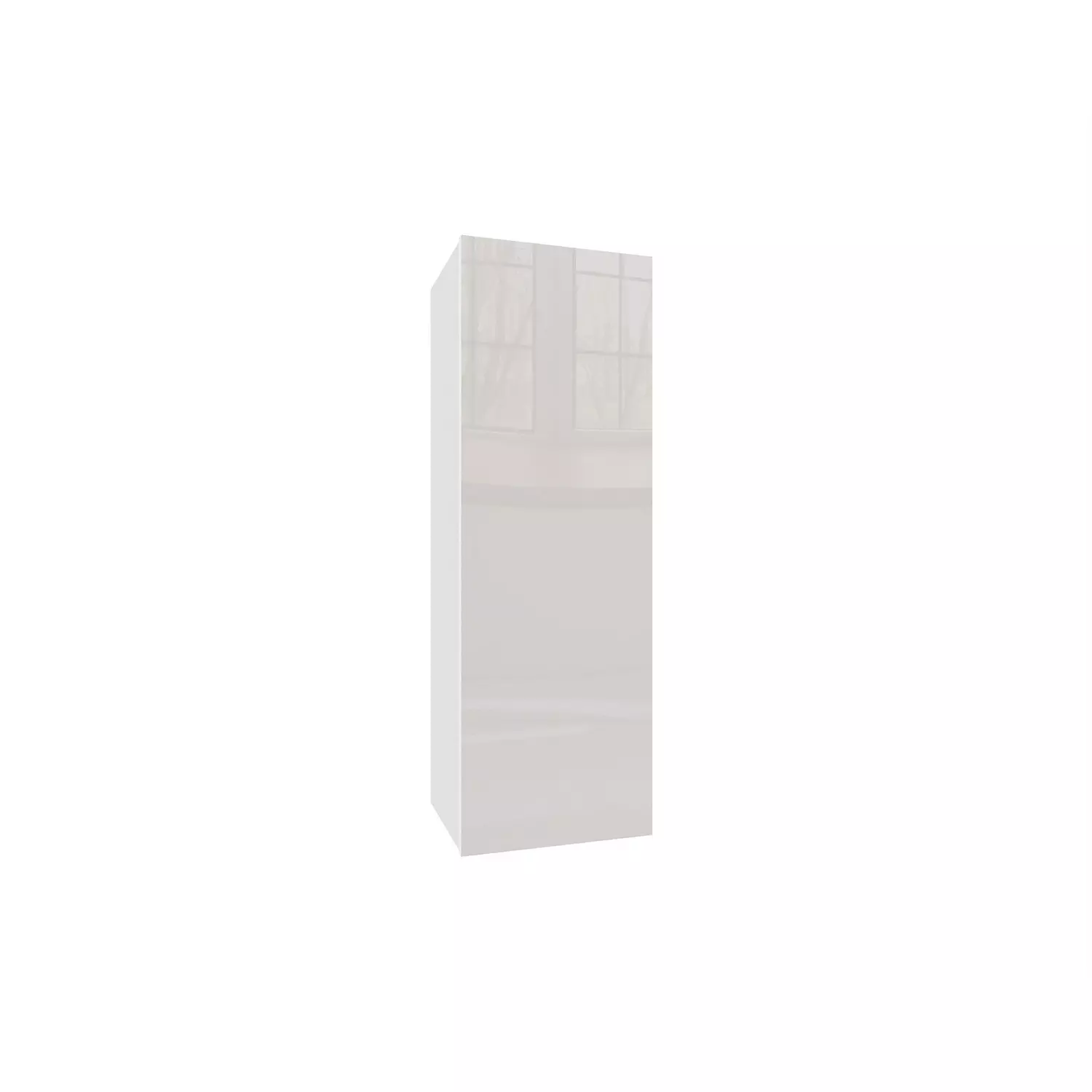 IZUMI 22 WH magasfényű fehér/fehér fali polcos szekrény 105 cm