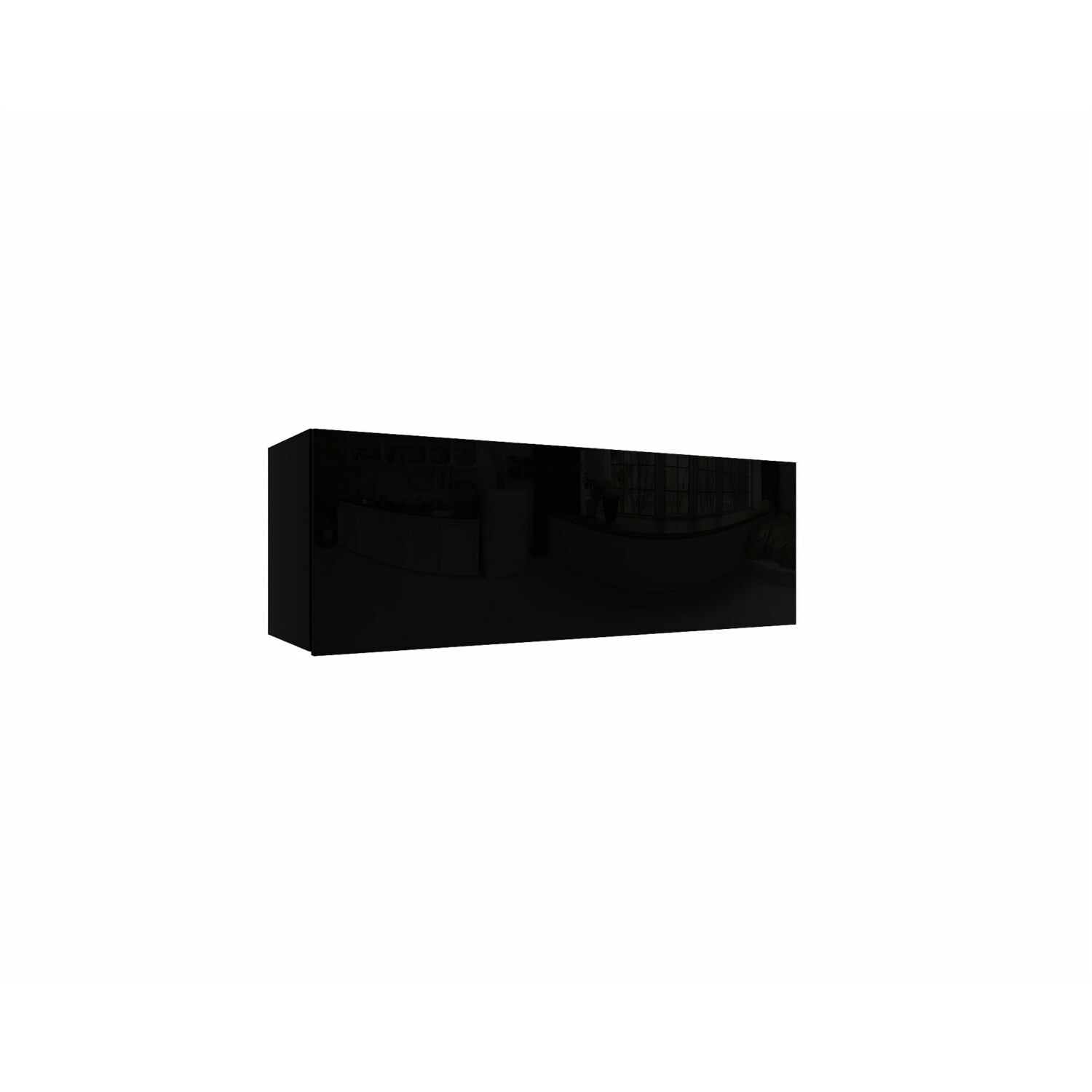 IZUMI 32 BL magasfényű fekete polcos szekrény 105 cm