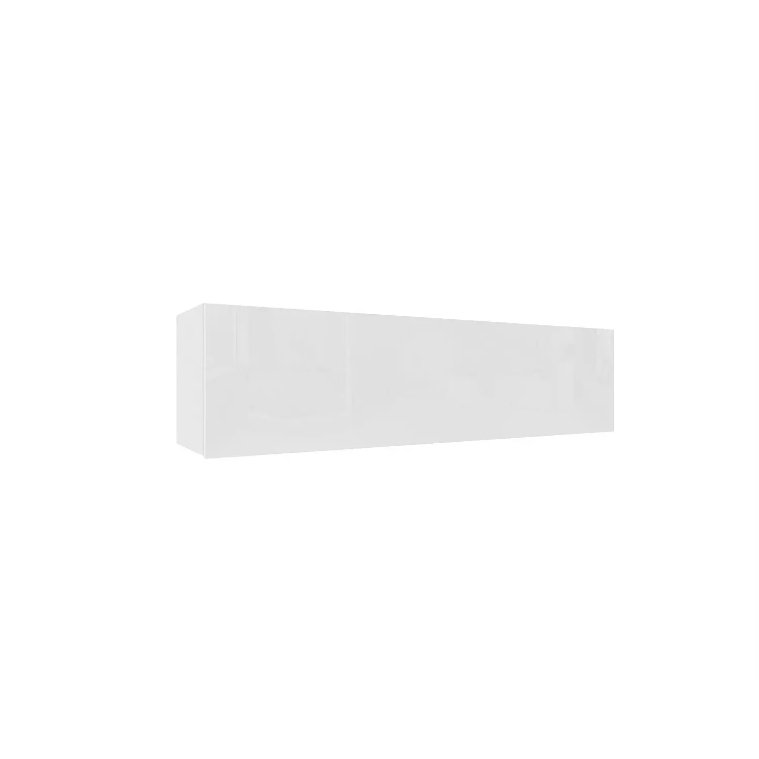 IZUMI 33 WH magasfényű fehér/fehér polcos szekrény 140 cm