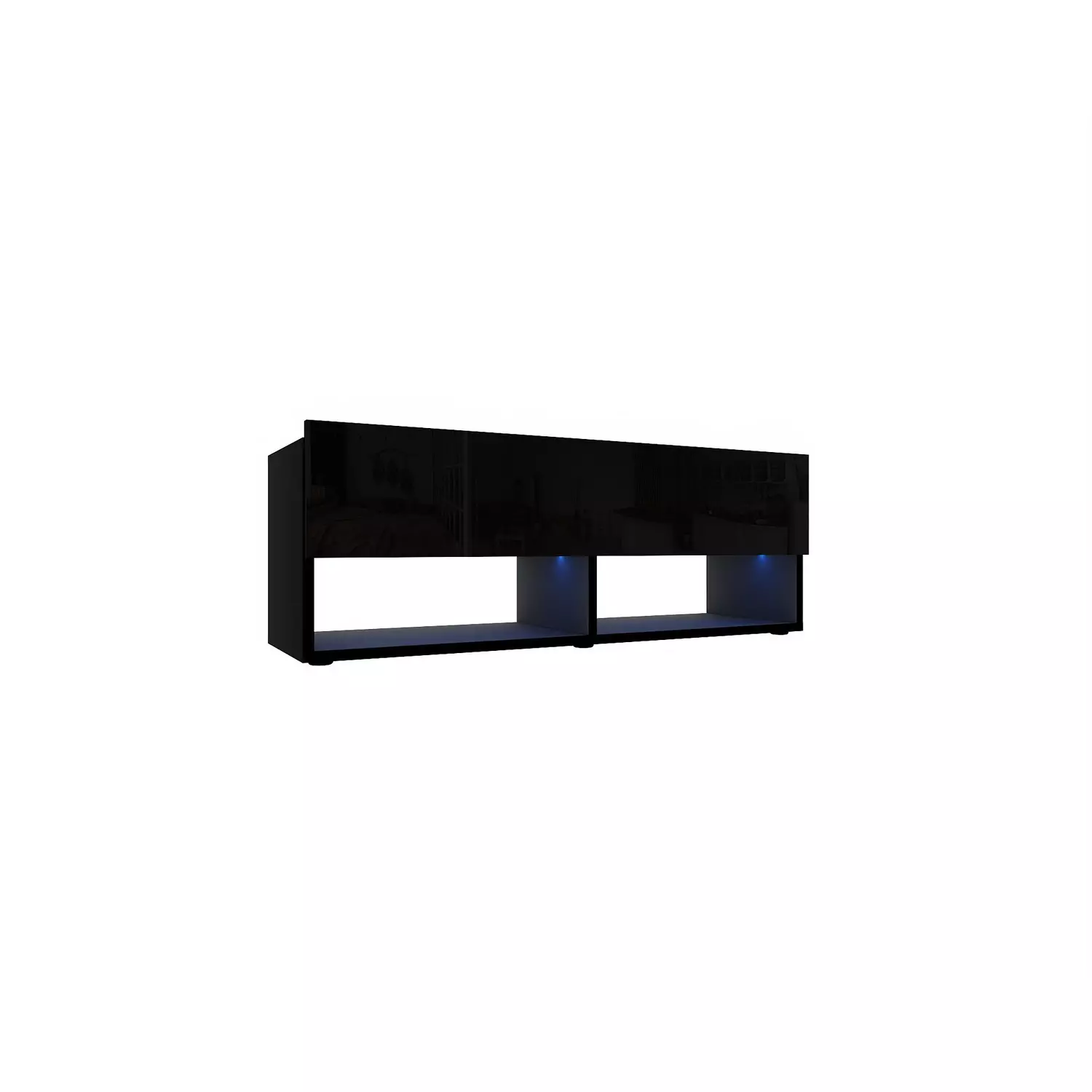 IZUMI magasfényű fekete TV szekrény, 105 BL