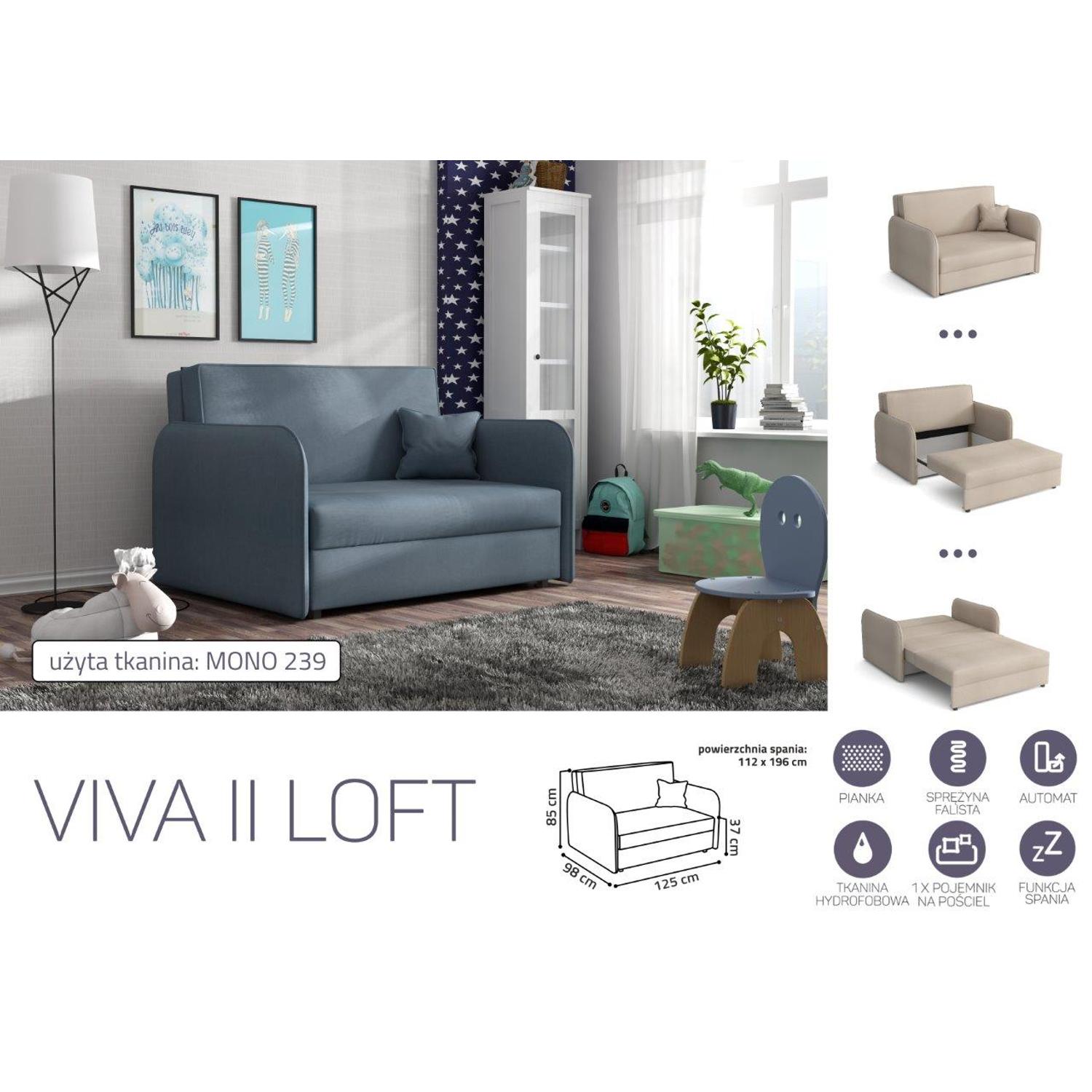 VIVA LOFT III. előre nyíló rugós kanapé