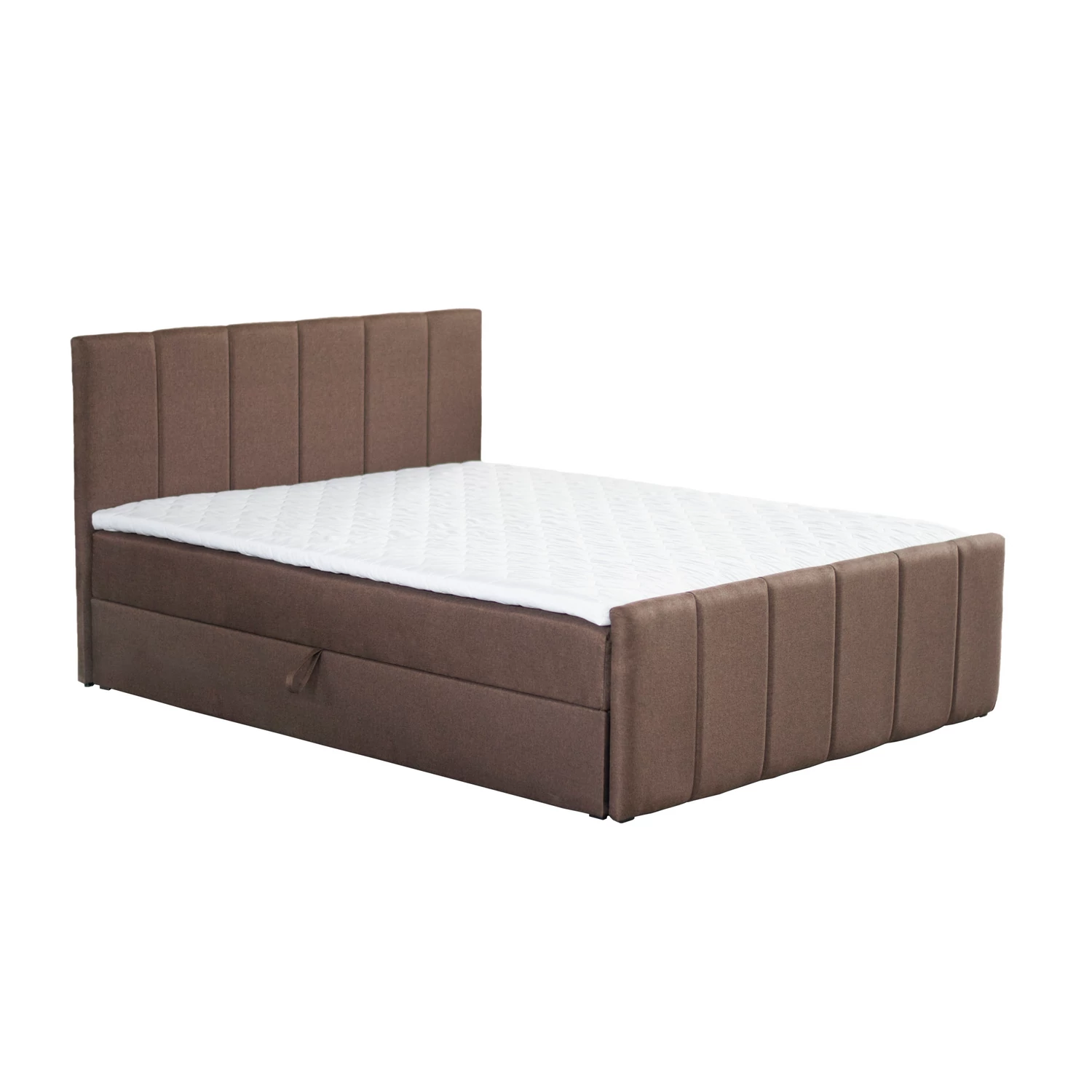 Boxspring ágy, 140x200, barna, STAR