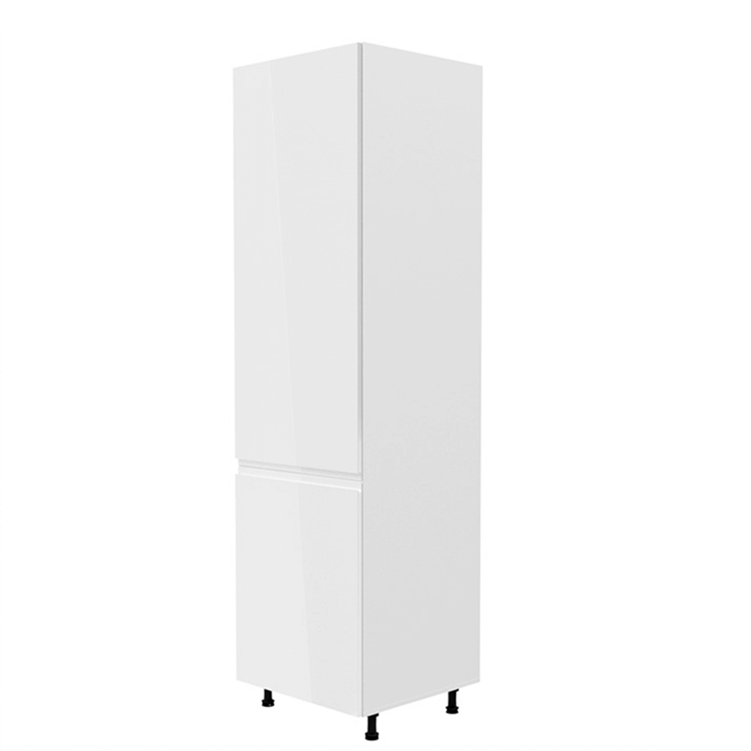 Hűtő beépítő szekrény fehér fehér extra magasfényű balos AURORA D60ZL