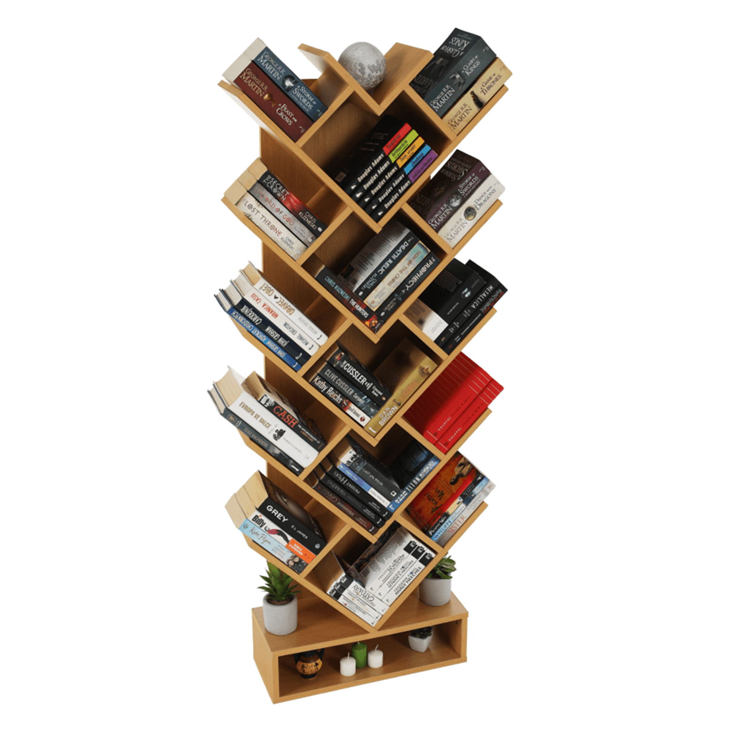 könyvespolc, tölgy , VEVEY - Könyvespolc, könyvszekrény