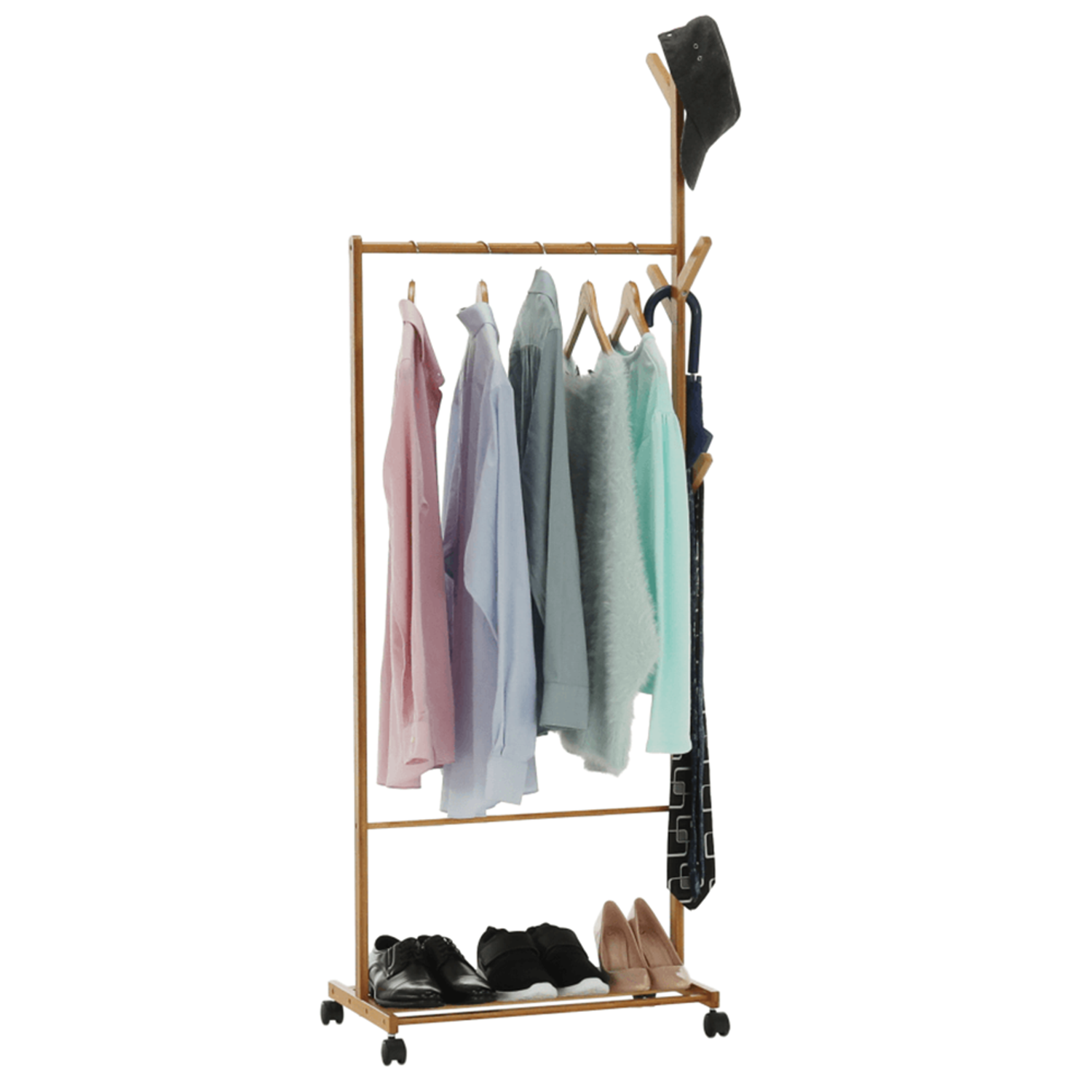 Kerekes akasztó bambus 60 cm széles VIKIR TYP 1