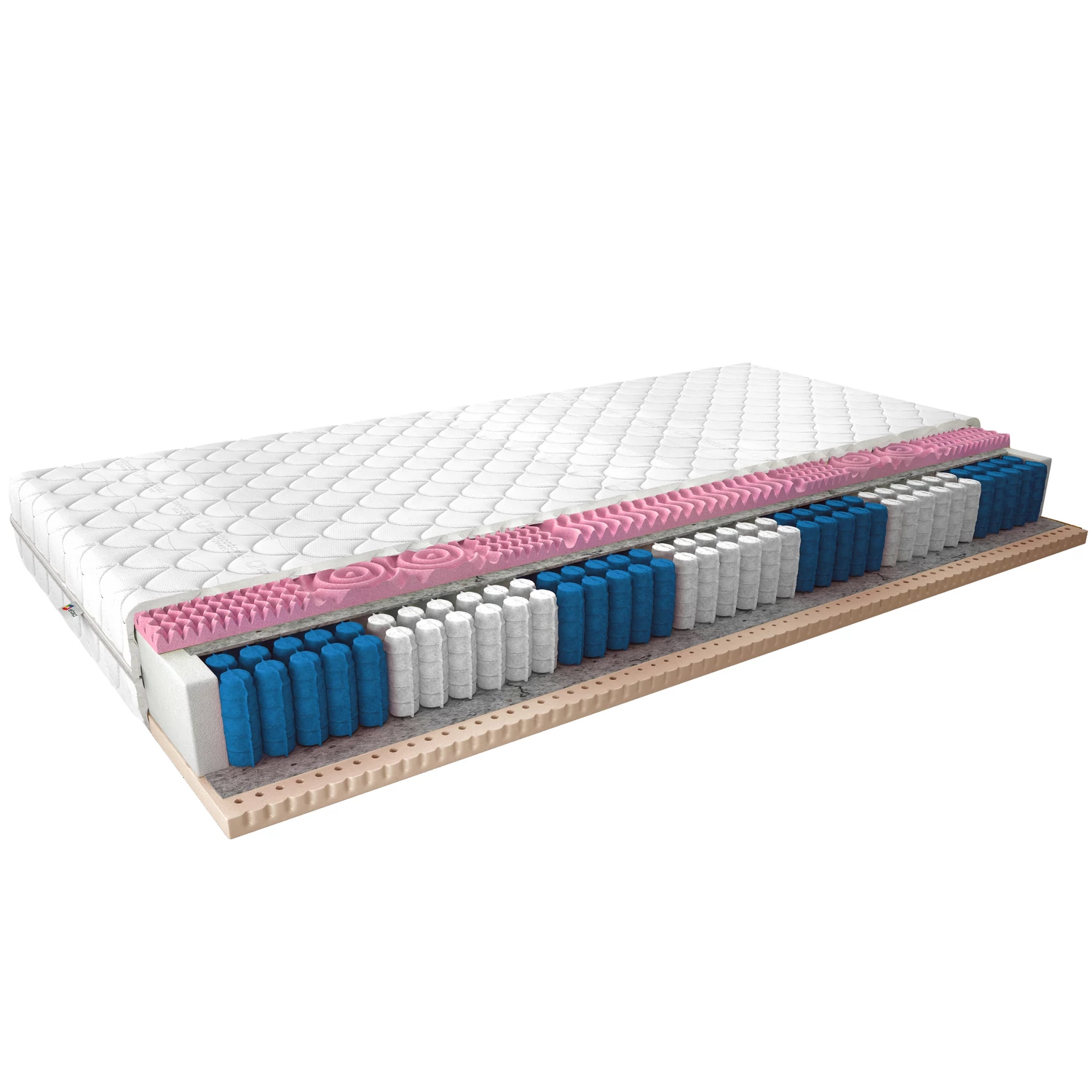 Több zsebes matracok acapulco 90x200 medicott ezüst matrac, fehér