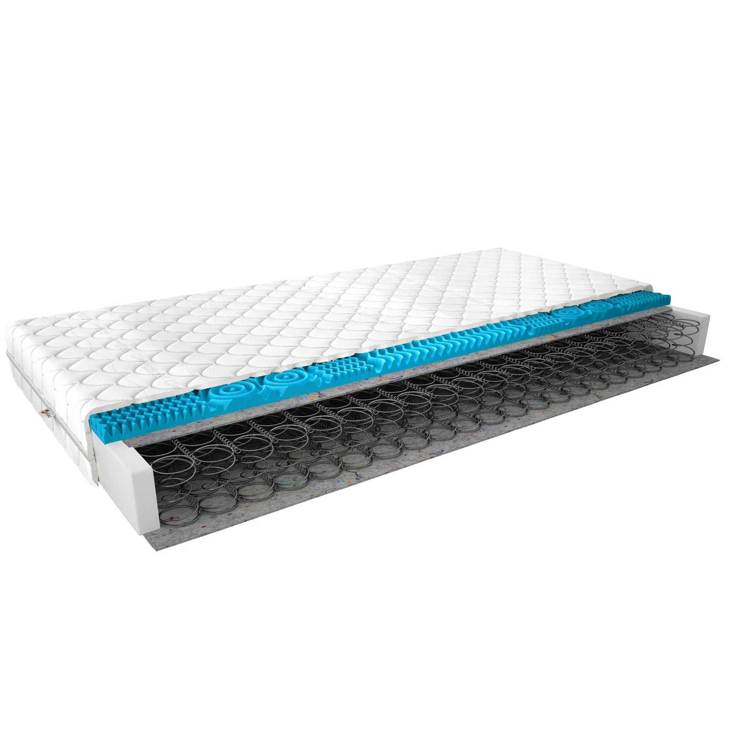 Bonnell olivia matracok 80x200 medicott ezüst matrac, fehér