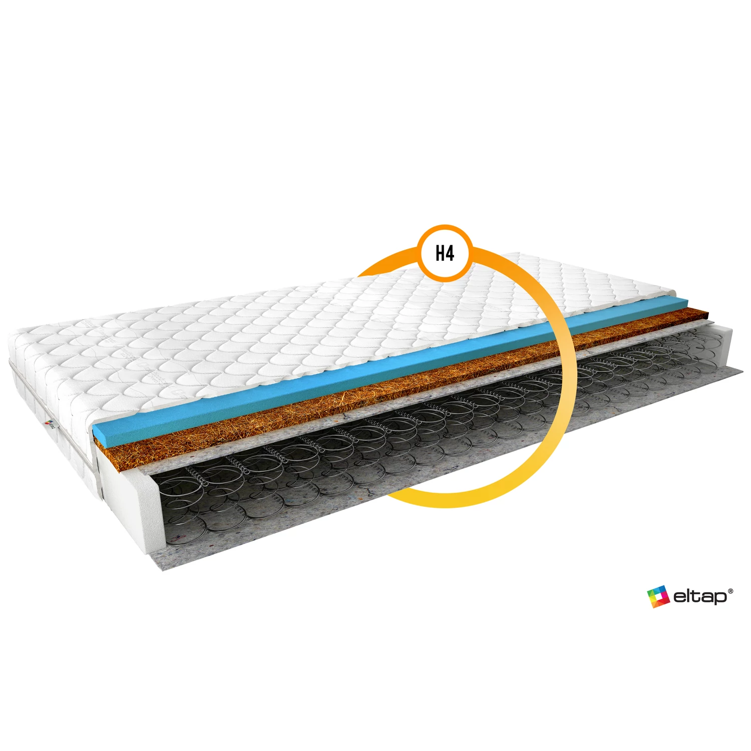 Bonnell ola matracok 200x200 medicott ezüst matrac, fehér