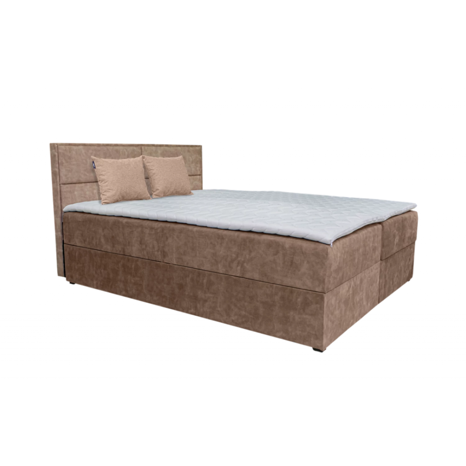 ARAMIS Boxspring ágy, bézs (180 cm)