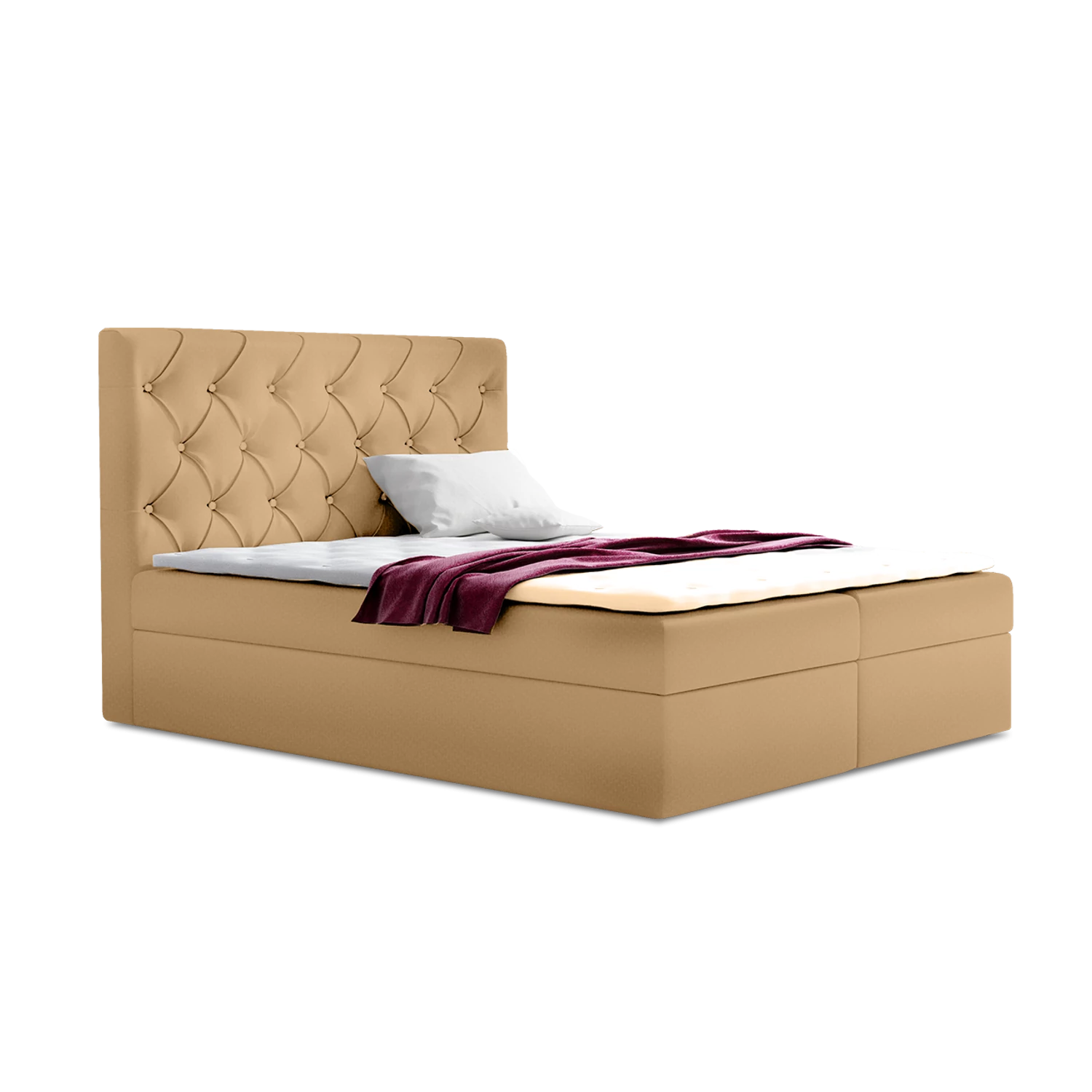 TYP56 boxspring ágy, bézs