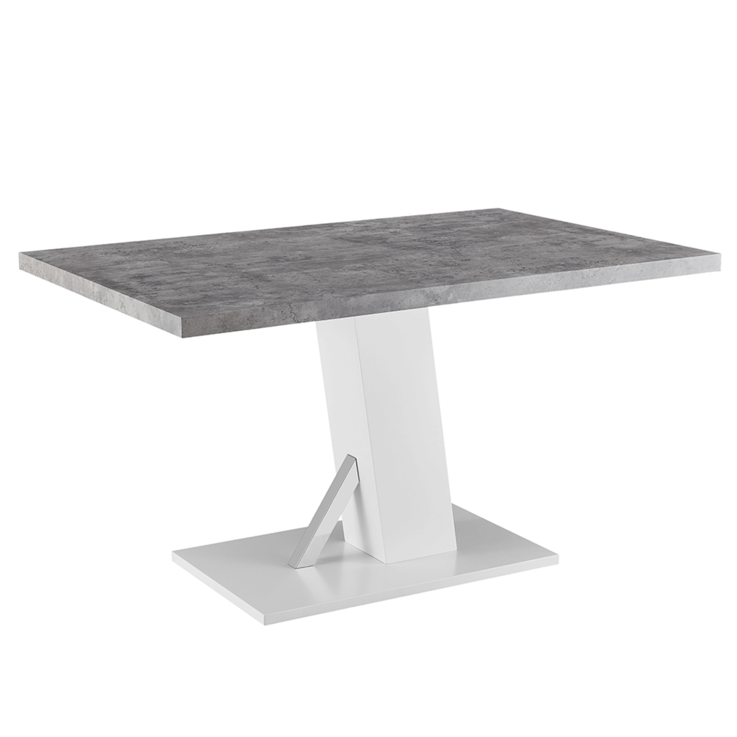 Étkezőasztal beton fehér extra magas fényű HG 138 BOLAST