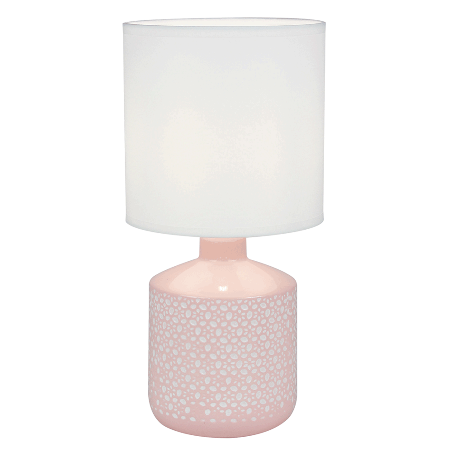 Asztali lámpa, fehér/rózsaszín, OFRED