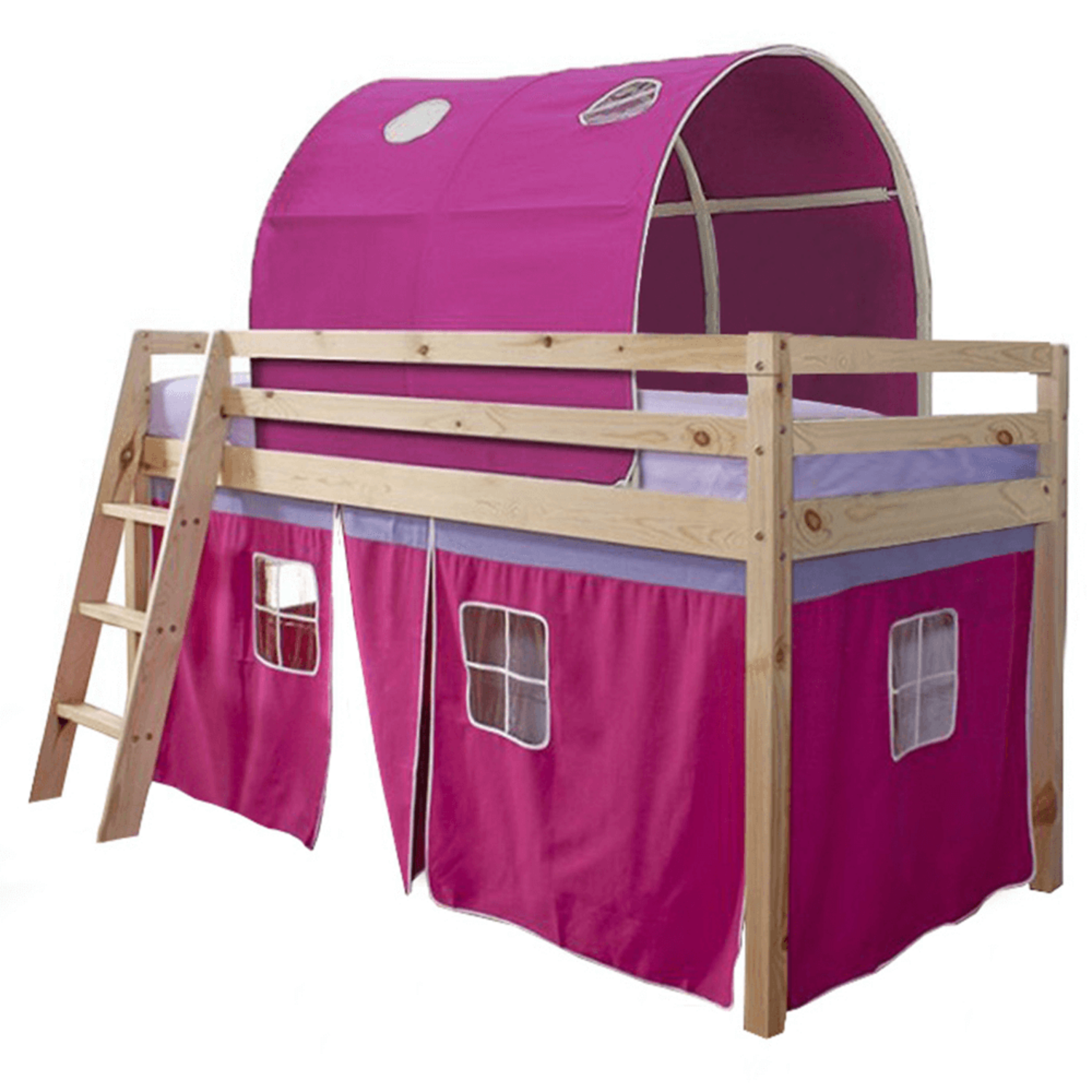 Magasított ágy természetes rózsaszín 90x200 INDIGO