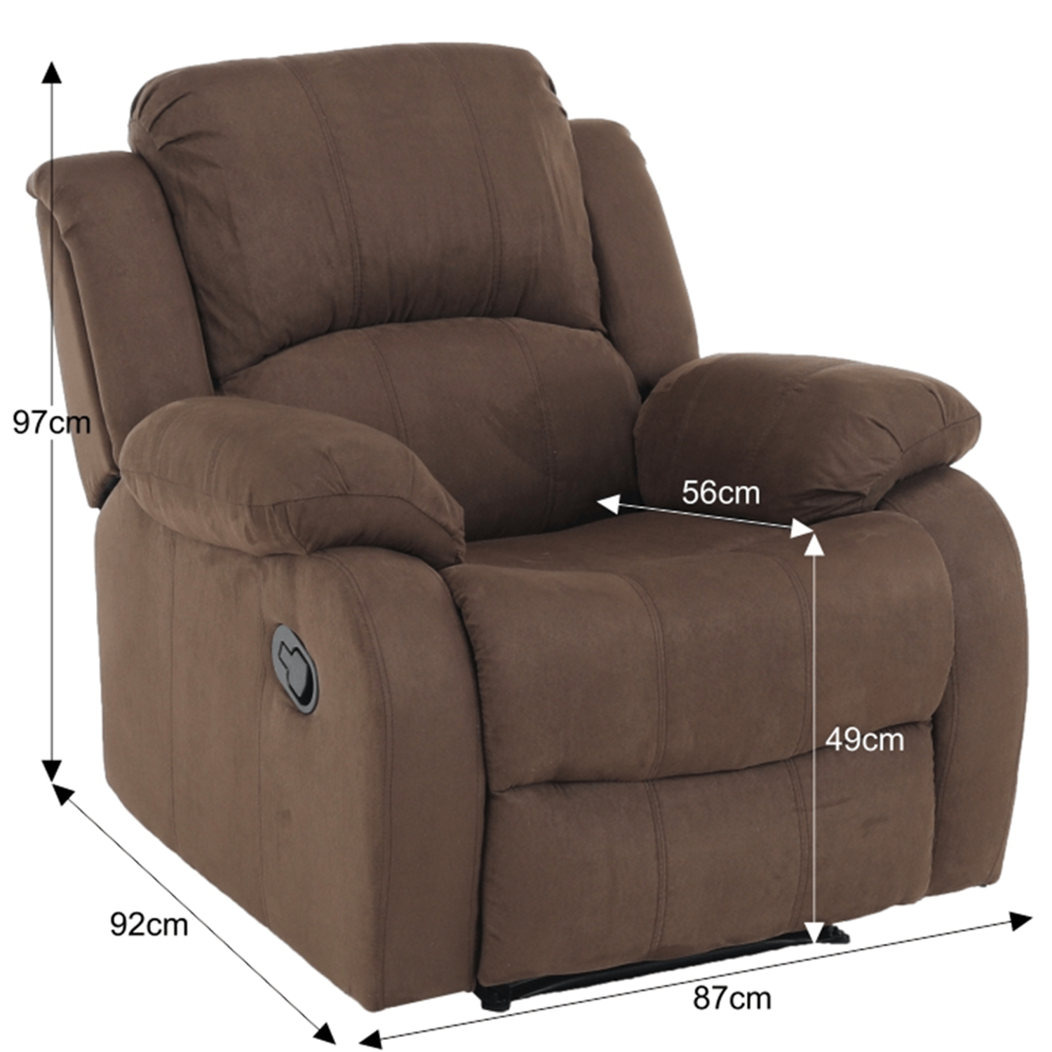 Állítható relaxáló fotel, barna szövet, ASKOY Fotel és ülőke Kanapék és fotelek | Comfort Line Bútoráruházak