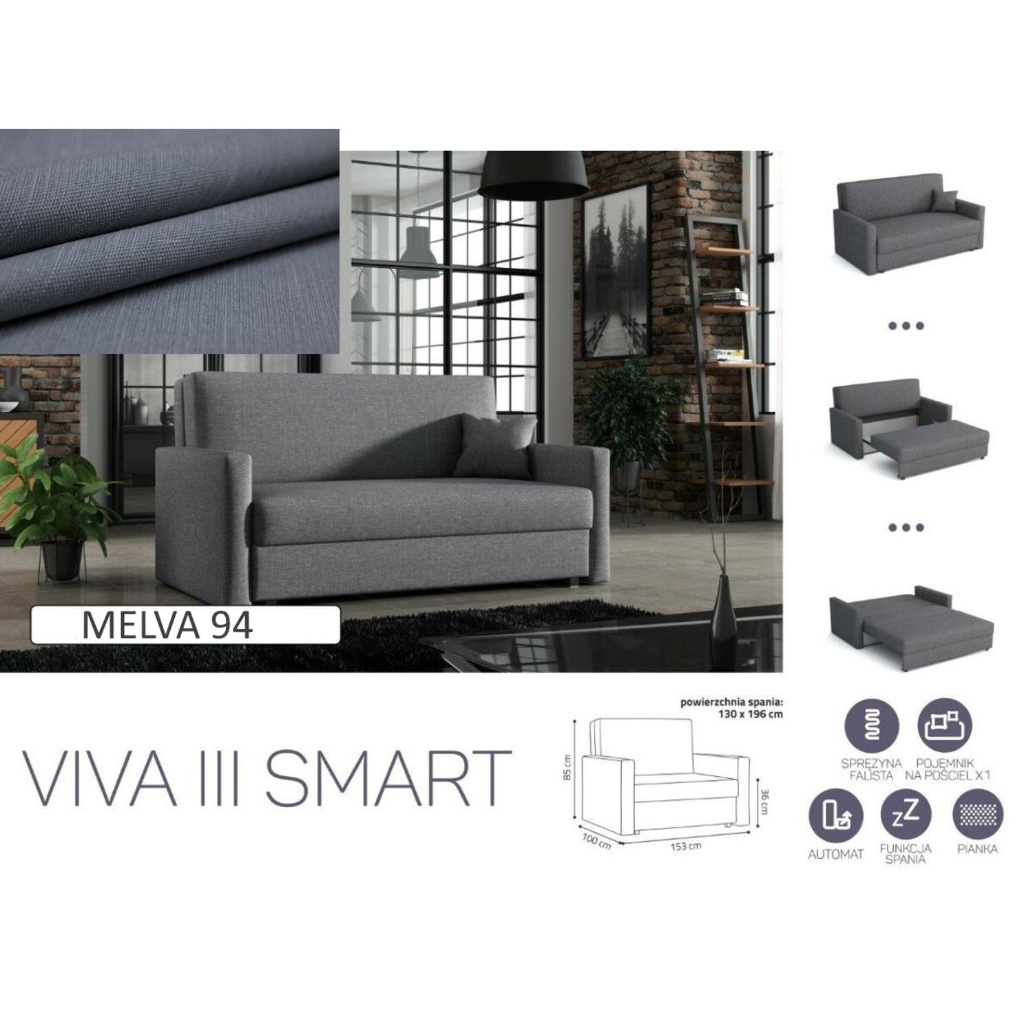 VIVA SMART III. előre nyíló rugós kanapé