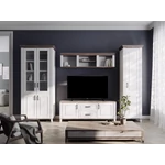 Kép 3/6 - Kandy vitrin Reg2D2W alpesi fehér/sötét tölgy