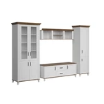 Kép 5/6 - Kandy vitrin Reg2D2W alpesi fehér/sötét tölgy