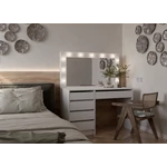 Kép 1/7 - Hollywood Dressing 5 fiókos fésülködőasztal fehér
