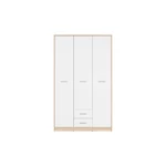 Kép 2/3 - Elegáns sonoma/fehér színű gardróbszekrény a Nepo kínálatában.  Napo SZF3D2S N gardróbszekrény  modern design