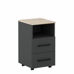 Kép 1/3 - Office New gurulós konténer sonoma tölgy/antracit KON2S