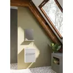 Kép 1/4 - Perla 40cm-es egy ajtós fürdőszobaszekrény fehér tölgy + mosdó