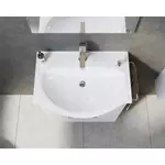 Kép 3/3 - Zaffiro 55cm-es két ajtós fürdőszobaszekrény fényes fehér + mosdó