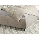 Kép 4/5 - AXEL Kárpitozott ágy ágyráccsal és ágyneműtartóval – Bézs Coral 50színben – 140x200 cm