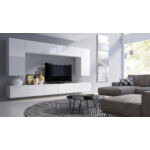 Kép 2/2 - Calabrini C RTV 150 TV szekrény magasfényű fehér 150 cm