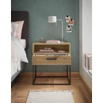 Kép 2/3 - Elegáns design  artisan tölgy színben.  Cudro II. éjjeliszekrény