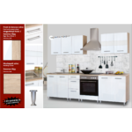 Kép 4/8 - Dorina konyhablokk bútorlap fronttal, 200 cm magasfényű fehér