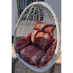 Kép 2/5 - Elegáns szürke-bordó színű kerti ülés