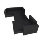 Kép 4/7 - GERD U alakú ülőgarnitúra fekete-szürke színben Malmo 96/Malmo 95