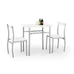 Kép 2/2 - LANCE asztal + 2 szék, fehér