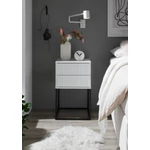 Kép 1/4 - MARLE III. 2 fiókos éjjeliszekrény fehér színben 40 cm