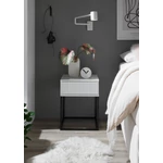 Kép 1/4 - MARLE I. éjjeliszekrény fehér színben 40 cm