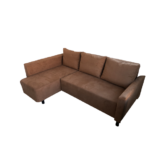 Kép 2/9 - Brest sarok ülőgarnitúra barna szövettel ágyazható, ágyneműtartós