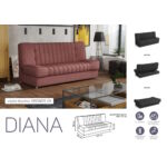 Kép 5/8 - Diana rugós,ágyfunkciós,ágyneműtartós kanapé