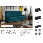 Kép 2/8 - Diana rugós,ágyfunkciós,ágyneműtartós kanapé