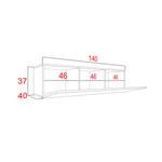 Kép 2/3 - IZUMI 43 BL magasfényű fekete TV szekrény 140 cm