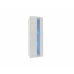 Kép 1/2 - IZUMI 1 magasfényű fehér polcos, vitrines függesztett fali szekrény, 105 WH