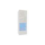 Kép 1/2 - IZUMI 2 magasfényű fehér polcos, vitrines függesztett fali szekrény, 105 WH