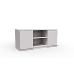 Kép 2/3 - Merg 2 ajtós - 2 polcos TV szekrény fehér színben