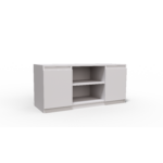 Kép 2/3 - Merg 2 ajtós - 2 polcos TV szekrény fehér színben