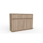 Kép 2/3 - Merg 3S3F 3 ajtós - 3 fiókos komód sonoma színben