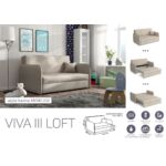 Kép 1/13 - VIVA LOFT III. előre nyíló rugós kanapé