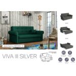 Kép 4/13 - VIVA SILVER III. előre nyíló rugós kanapé