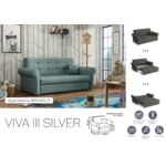 Kép 9/13 - VIVA SILVER III. előre nyíló rugós kanapé