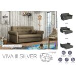 Kép 10/13 - VIVA SILVER III. előre nyíló rugós kanapé