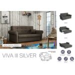 Kép 11/13 - VIVA SILVER III. előre nyíló rugós kanapé