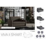 Kép 2/11 - VIVA SMART II előre nyíló rugós, ágyneműtartós kanapé